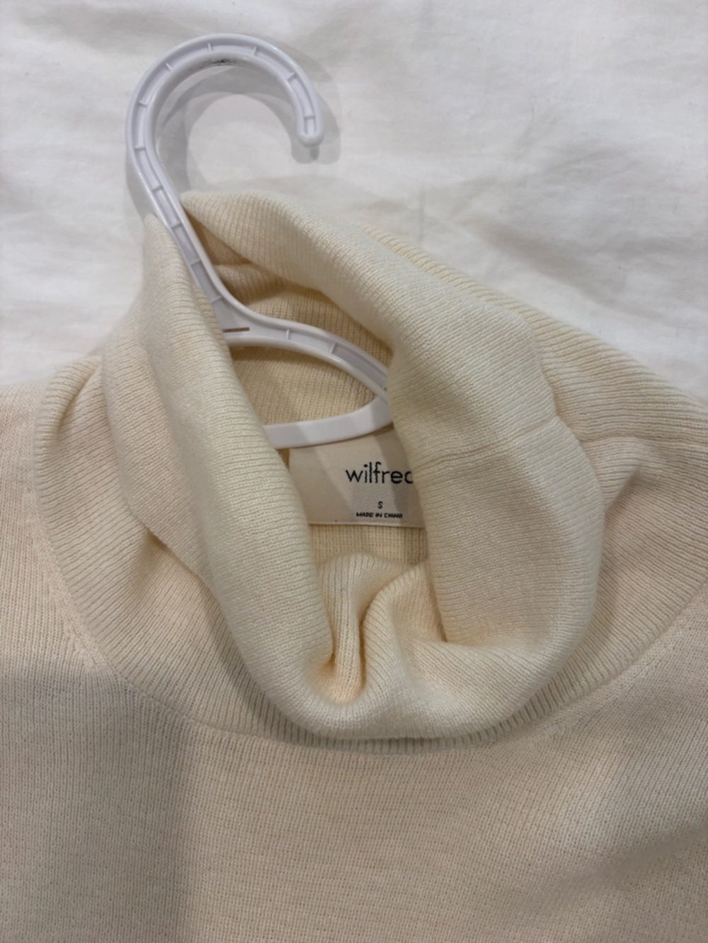 Wilfred Cream Cowl Neck Sweater for Women
